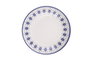 Hermia GBSATN24Y4R1614 Vajilla de Porcelana 24 Piezas Blanco y Azul Apta Lavavajillas Microondas